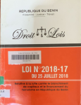 Droit & Lois : Loi n°2018-17 du 25 juillet 2018 vignette